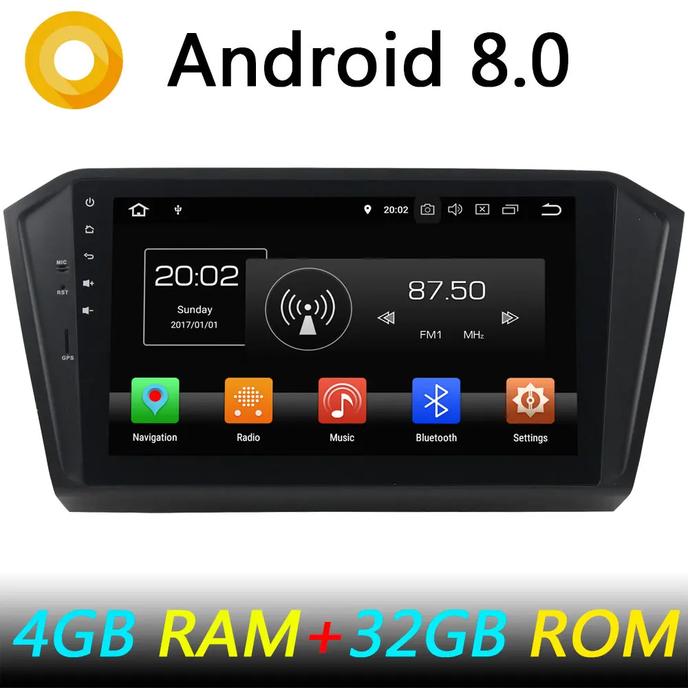 Автомобильный DVD плеер 10 1 дюйма Восьмиядерный Android 8 0/четырехъядерный для Volkswagen VW