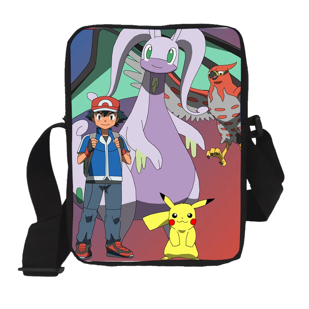 Мини сумка мессенджер с героями мультфильмов Pokemon повседневная Pikacun школьные