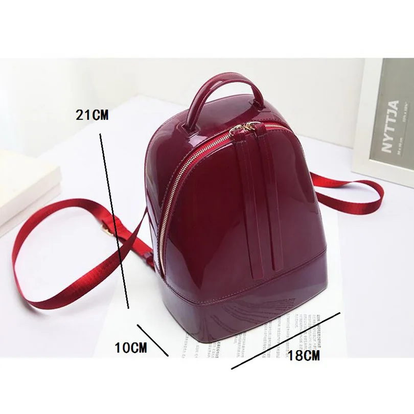 2019 летние силиконовые Милые яркие цвета женские пляжные рюкзаки на молнии