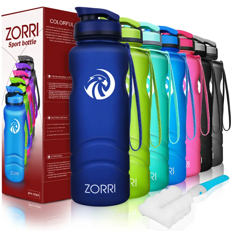 drak blue ZORRI креативные спортивные бутылки для воды шейкер для напитков Кемпинг Тур бутылка для напитков для воды Термос бутылка для питьевой воды ручка gourde - Цвет: drak blue