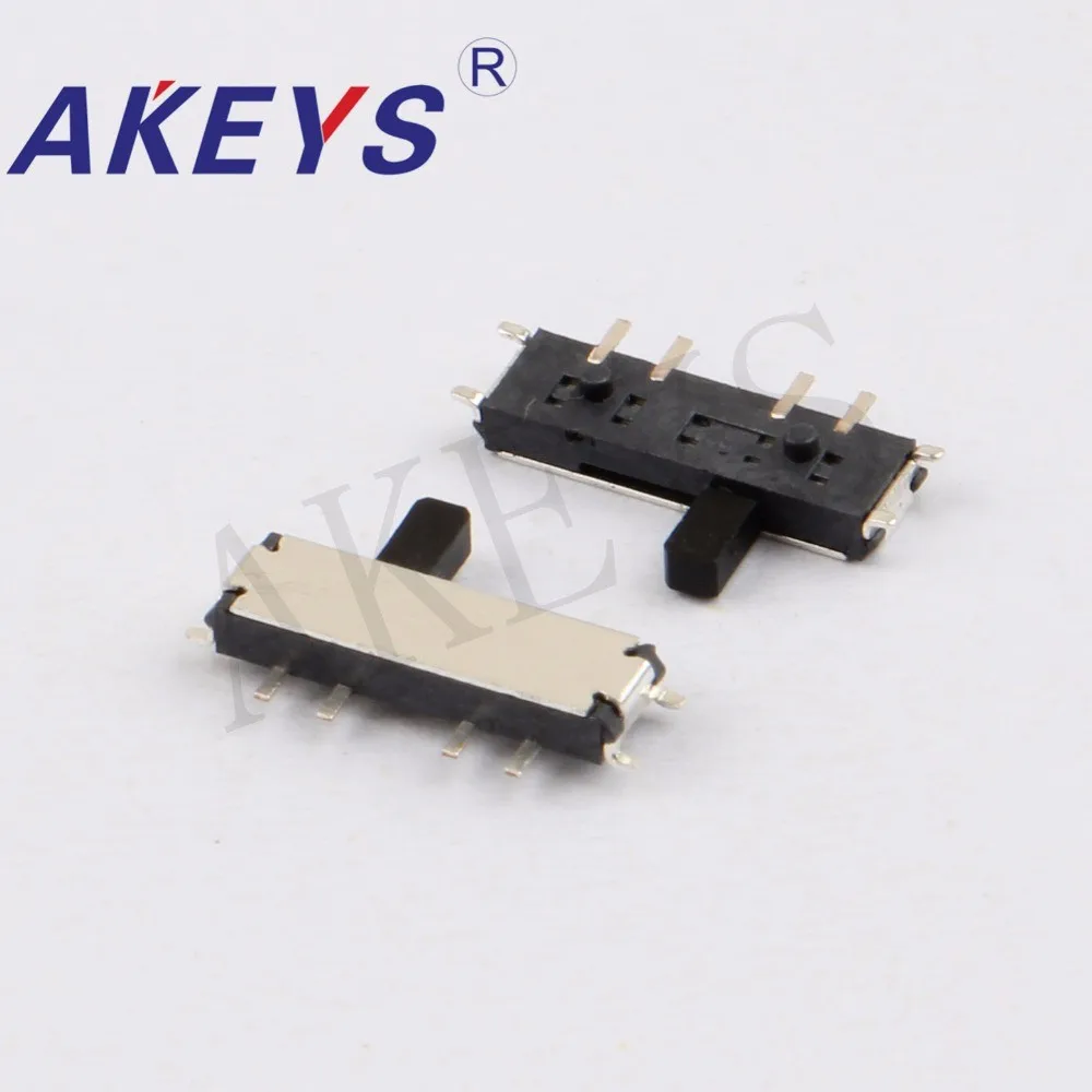 20 шт. MSKT 13C01 мини скользящий переключатель 1P3T SMT SMD 8 pin тумблеры ручка высокого 2 5 мм