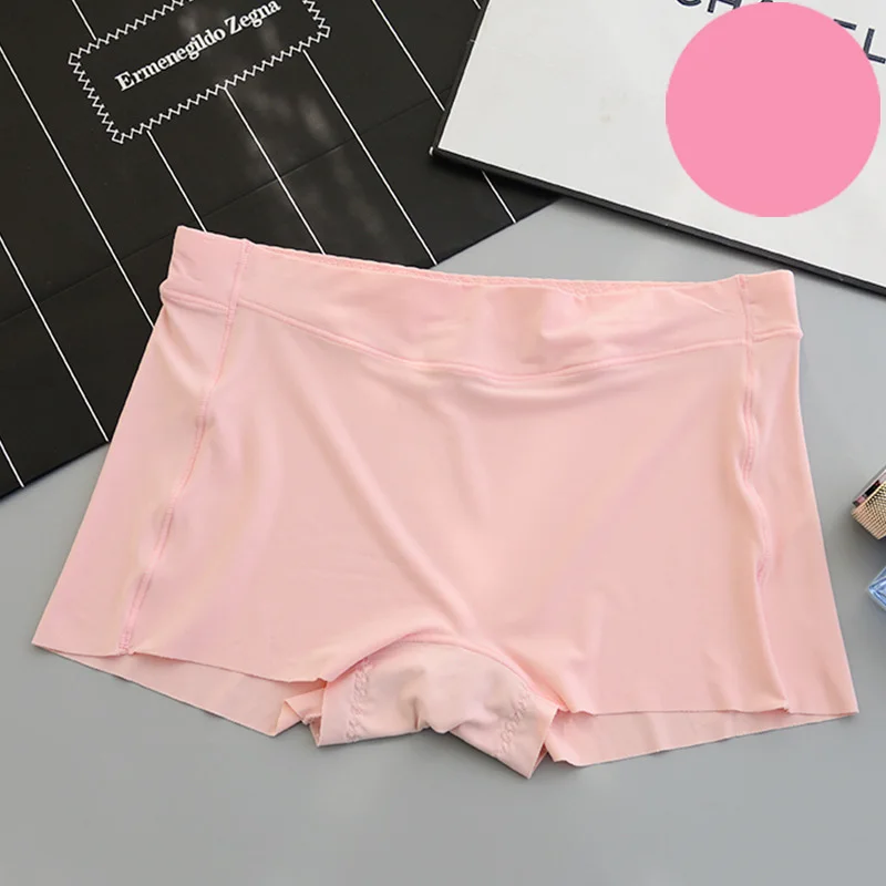 Pink Skin La MaxPa, сексуальные, кружевные, женские, мягкие, хлопковые, бесшовные, безопасные, короткие штаны, летние, под юбку, шорты, ледяной шелк, дышащие, короткие колготки k421 - Цвет: Pink Skin