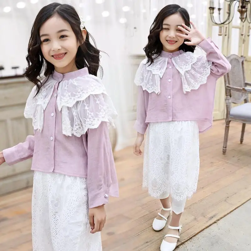 Мода 2019 осень весна детская одежда для подростков белый черный и розовый цвета