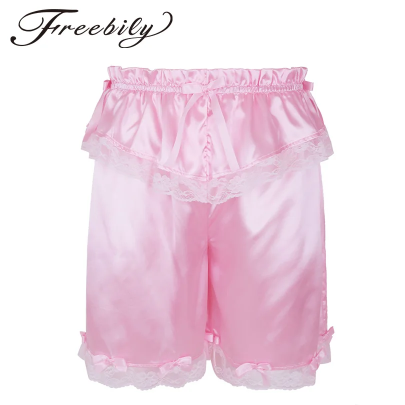 Мужская мода Crossdress нижнее белье SISSY классические кружевные шорты с оборками и