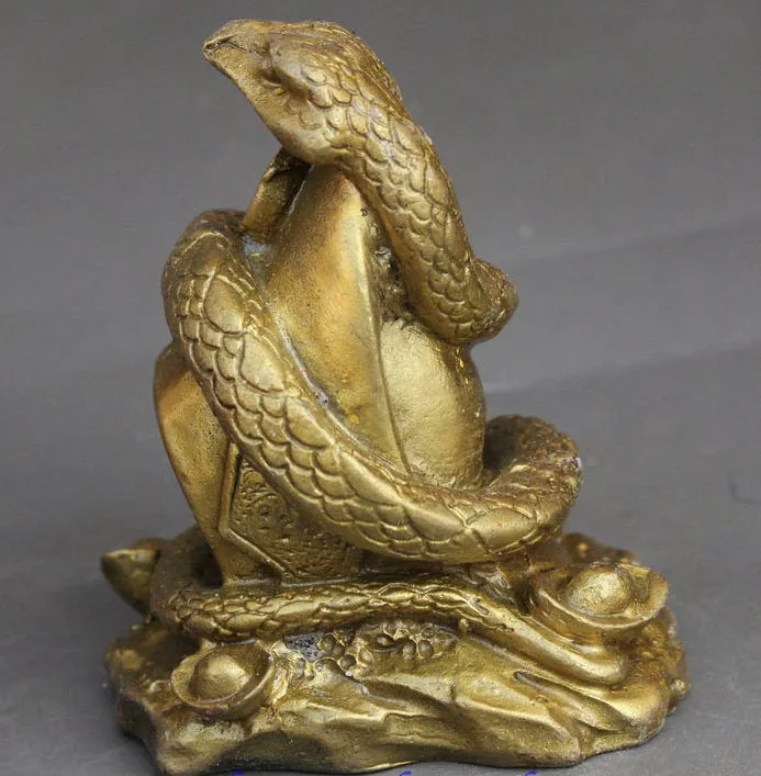 Китайский Фэншуй латунная Статуэтка змеи зодиака|Статуи и скульптуры| |