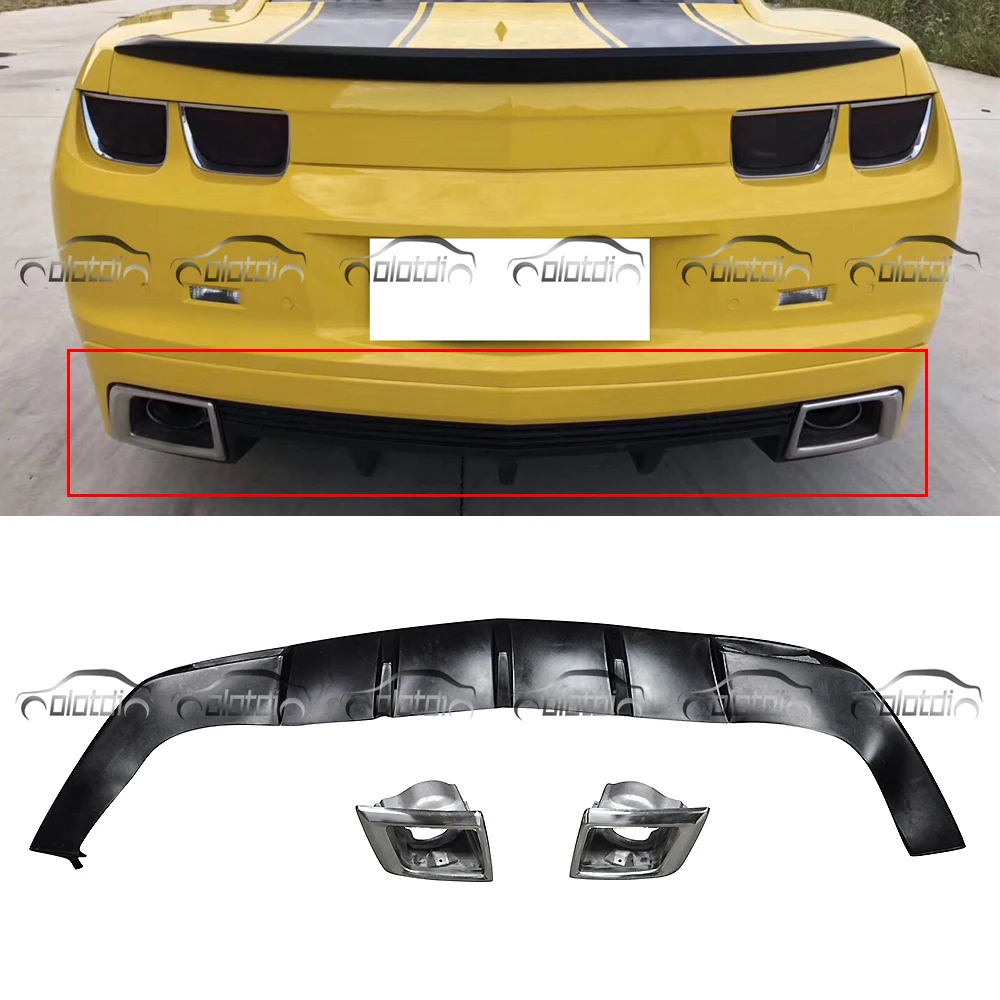 Задняя губа Для Camaro 2010 2014 с наконечниками выхлопных газов из полиуретана бампер