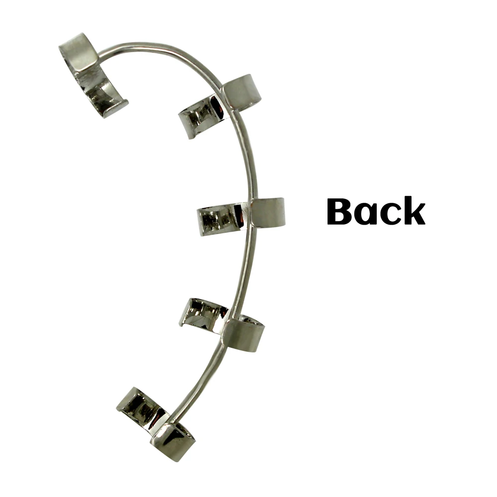 1 шт. Модные посеребренные металлические клипсы в стиле панк для женщин