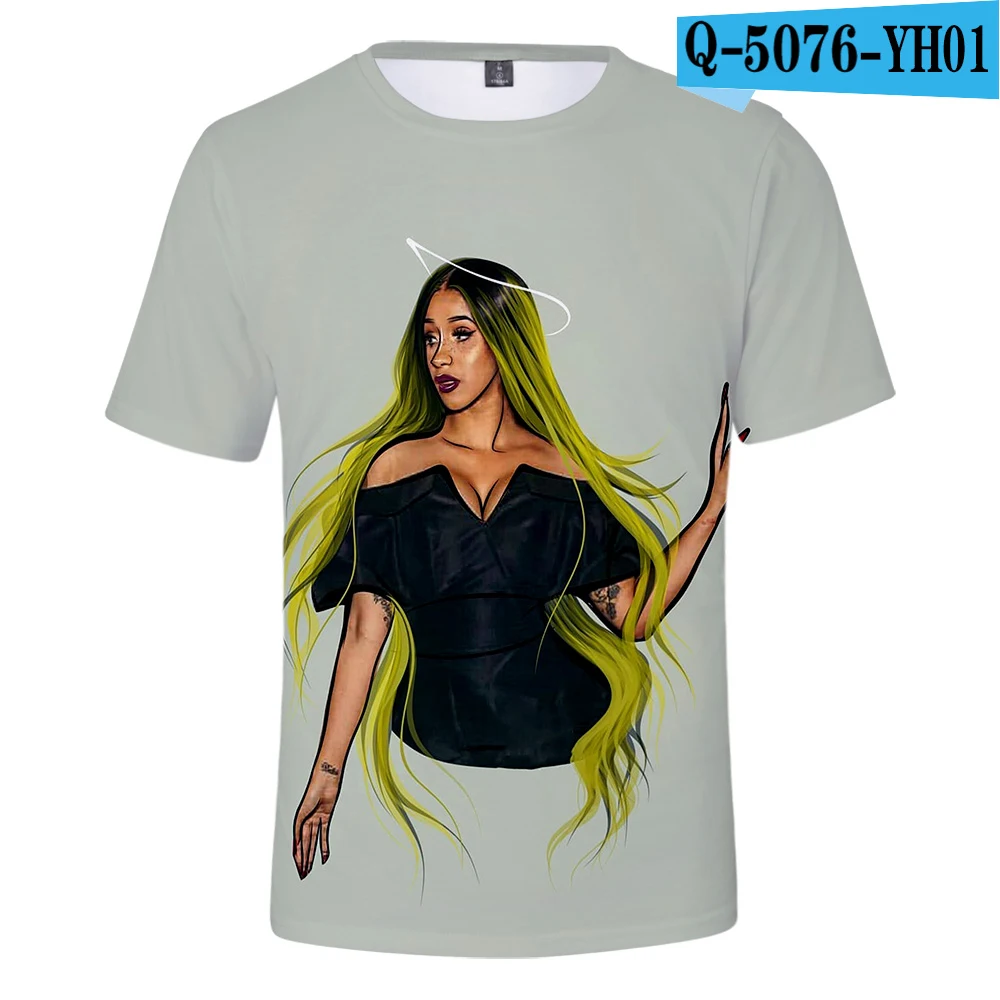14 LUCKYFRIDAYF Забавные милые 3d футболки Rapper Cardi B Модные мужские и женские футболки Топы с коротким рукавом 3D футболки толстовки - Цвет: 14