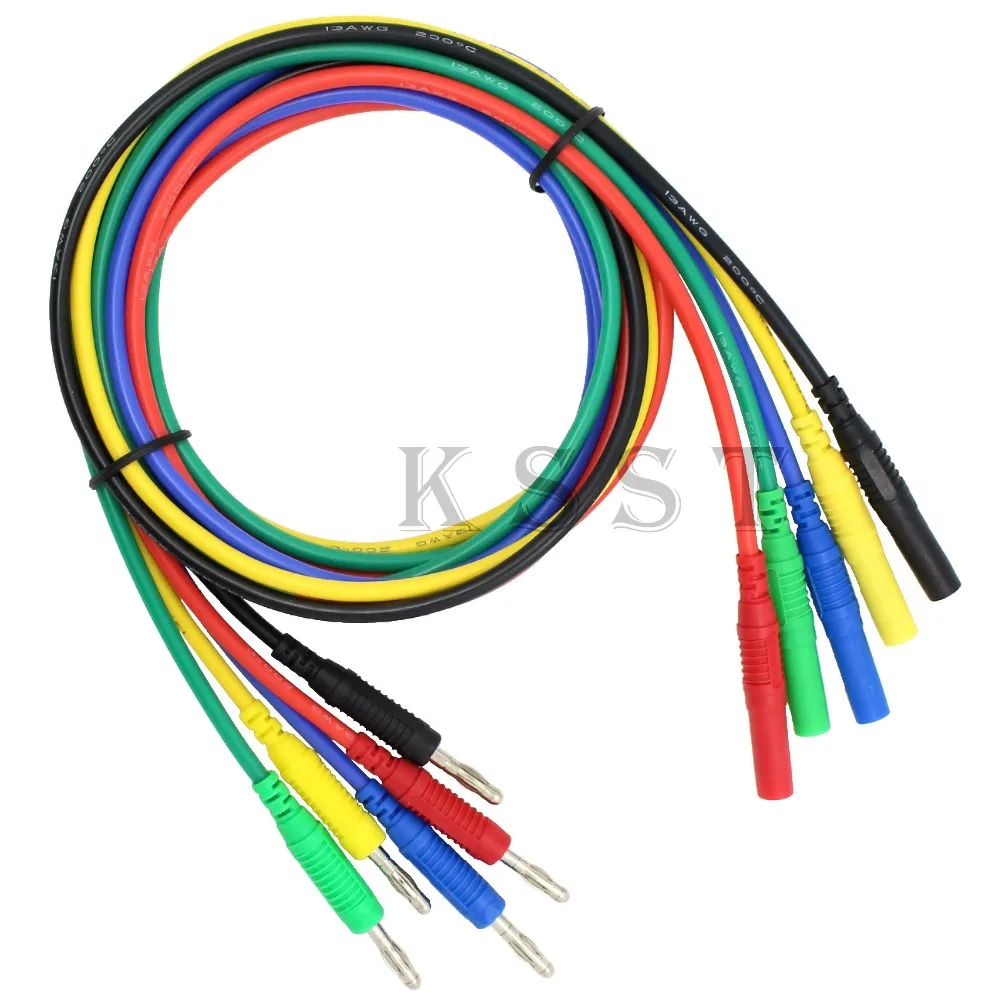 TL650 1 0 метров Высокое качество 13AWG гибкие силиконовые испытательные выводы 4 мм