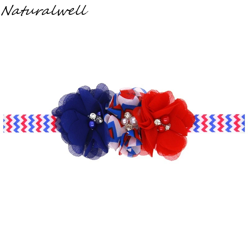 Головная повязка с американским флагом Naturalwell на голову для малышей лента волос
