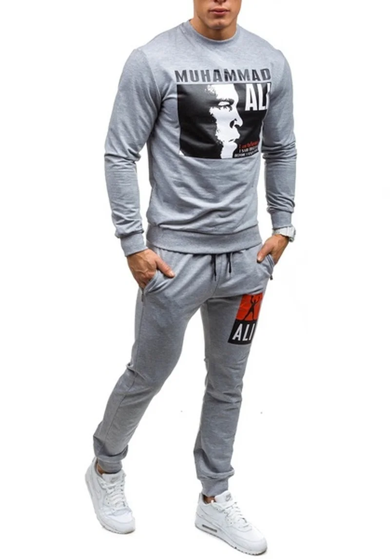 

ZOGAA New Mens Tracksuit Casual Printed Long Sleeve Sweatshirts with Pant Sets Spring Autumn Men Set Streetwear Men Track Suit