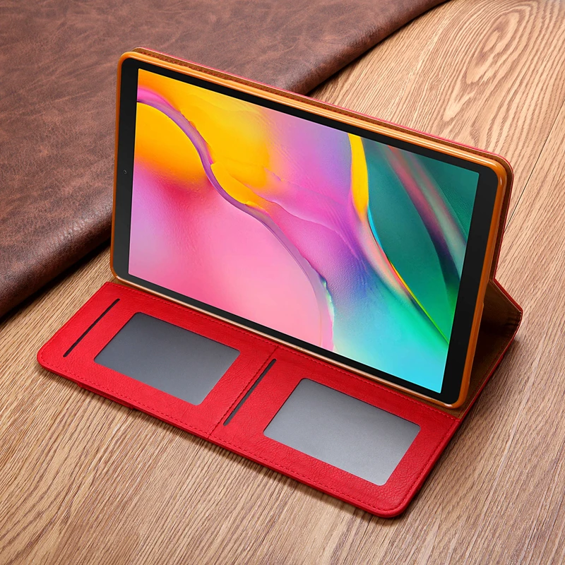 Многофункциональный кожаный чехол в стиле ретро для samsung Galaxy Tab A 10," T510, бизнес-чехол с подставкой для samsung SM-T515