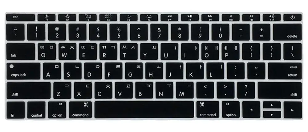 Корейская клавиатура крышка для MacBook не с сенсорной панелью 13pro A1708 retina 12 дюймов A1534 Клавиатура ноутбука защитная пленка