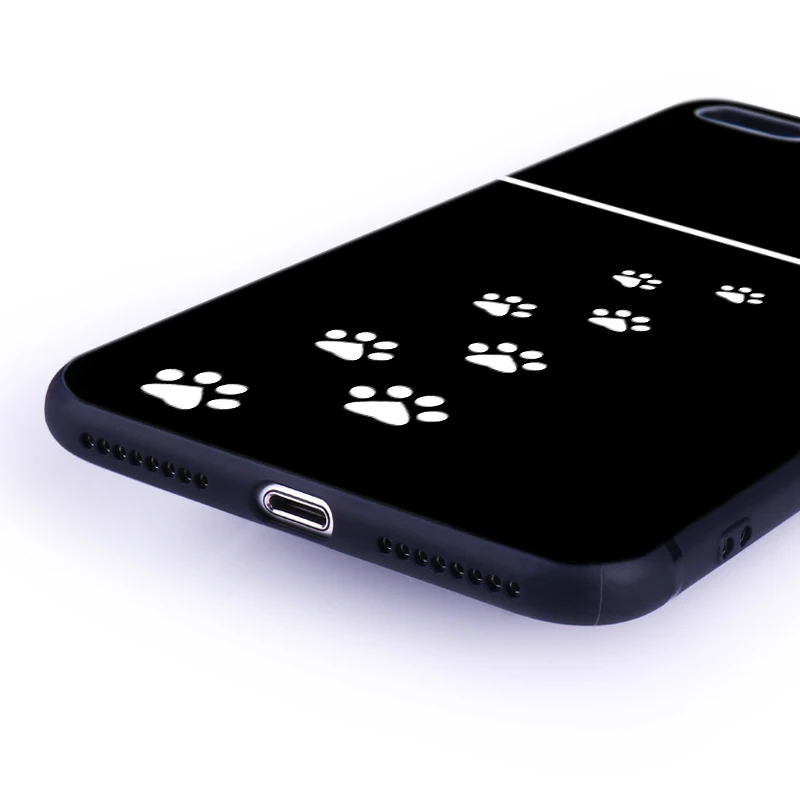 Lemooc Животные чехол для телефона iPhone 7 8 плюс мягкая TPU + PC Lonely Cat Чехол IPhone X |