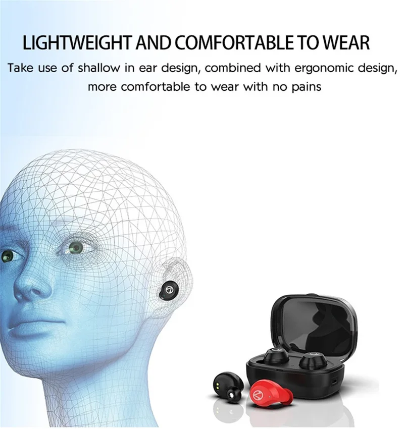 2019X10 Bluetooth 5,0 наушники сенсорные мини-TWS водонепроницаемые настоящие Беспроводные наушники с шумоподавлением и чехол для зарядки