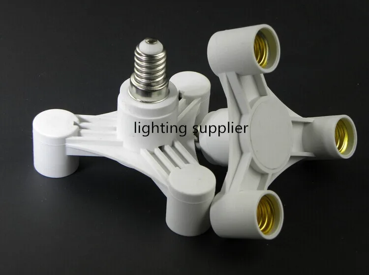 

E14 to 3 E14 pendant lamp holder ceiling light bulb splitter converter base socket adapter