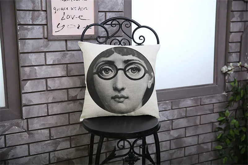 Ретро rosenthal Piero fornasetti Европейский декоративный чехол на диванную подушку Чехол на подушку для офисного стула винтажная наволочка для домашнего декора e699