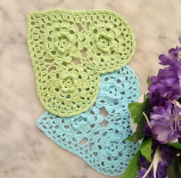 3D кружева сердце Хлопок место стола коврик ткань ручной работы вязаные коврики