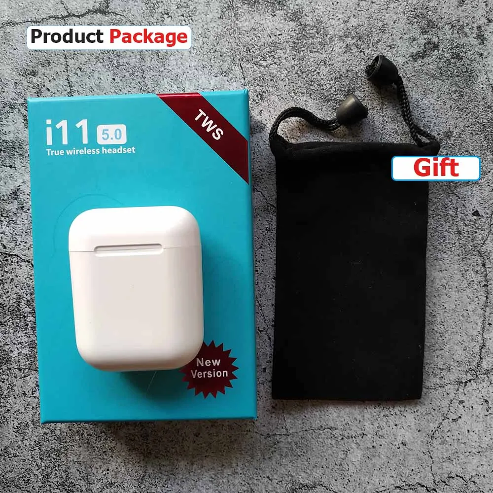 i11 Touch headset I7s i11 TWS мини беспроводные Bluetooth наушники для Iphone samsung Android pk i10 tws i12 tws - Цвет: i11 Touch headset