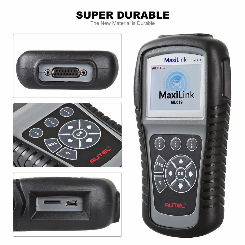 AUTEL Autolink ML619 OBD2 сканер CAN SRS ABS подушка безопасности Автомобильный диагностический