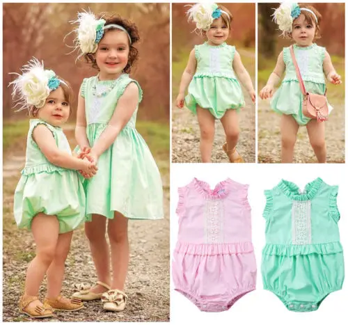 Новинка лета 2018 очаровательный кружевной комбинезон для новорожденных девочек