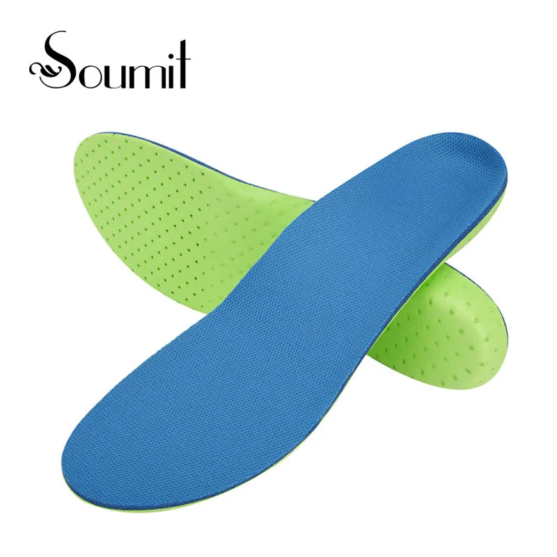Soumit 3D EVA Sponge спортивные ортопедические стельки для мужчин и женщин плоские вставки для ног арка поддерживает массажные туфли Подушка подошвы