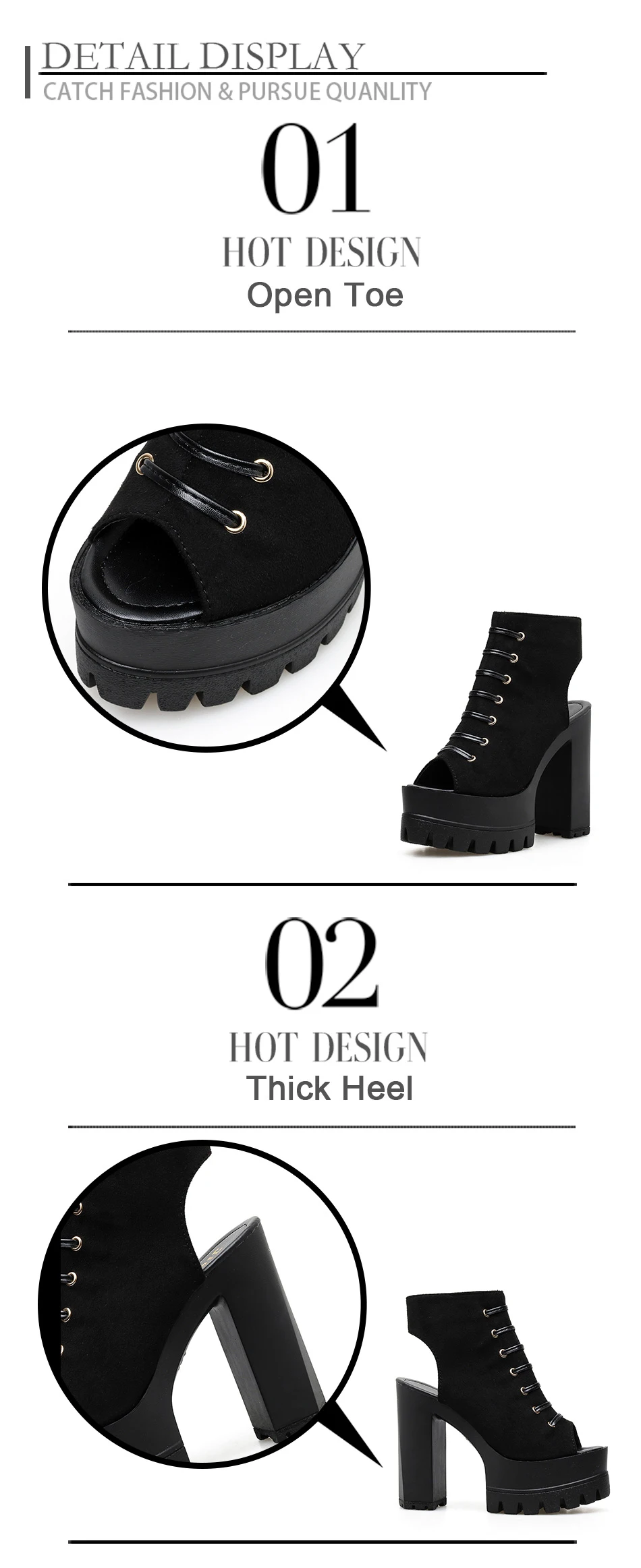 Gdgydh Cross-tied Fashion Summer Boots For The Women Spring Summer Peep Toe Summer Shoes Woman Ankle Boots Zipper Drop Shipping