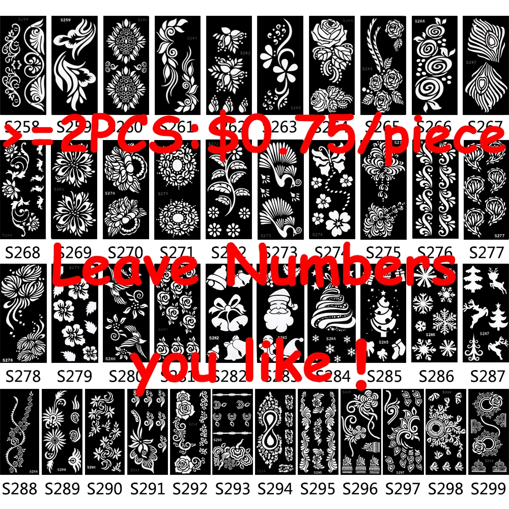 1 шт. трафарет для татуировок с хной|tattoo stencil|henna tattoo stencilshenna stencils |
