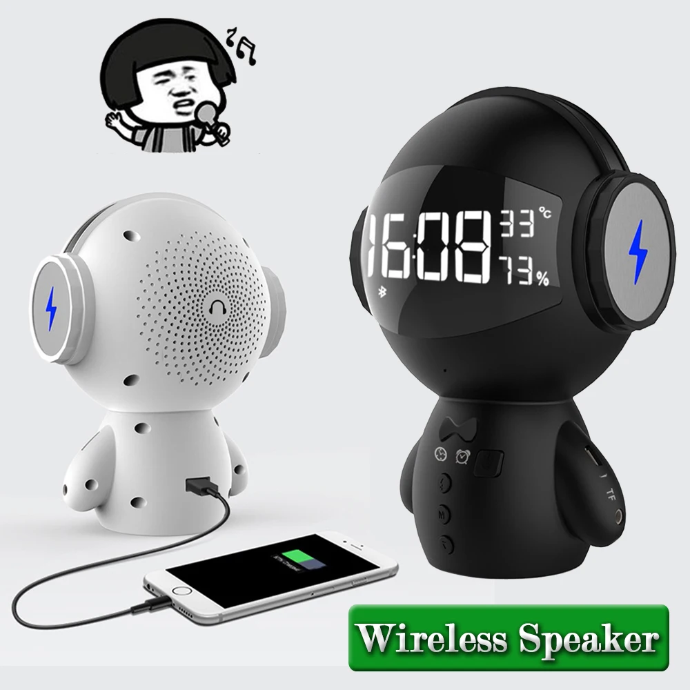 Беспроводной динамик поддержка мини Караоке Банк мощности Bluetooth колонки для