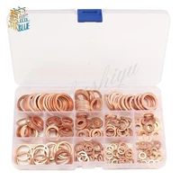 200280pcs copper sealing washer solid gasket sump plug oil for hardware accessories boat crush washer flat seal ring tool kit