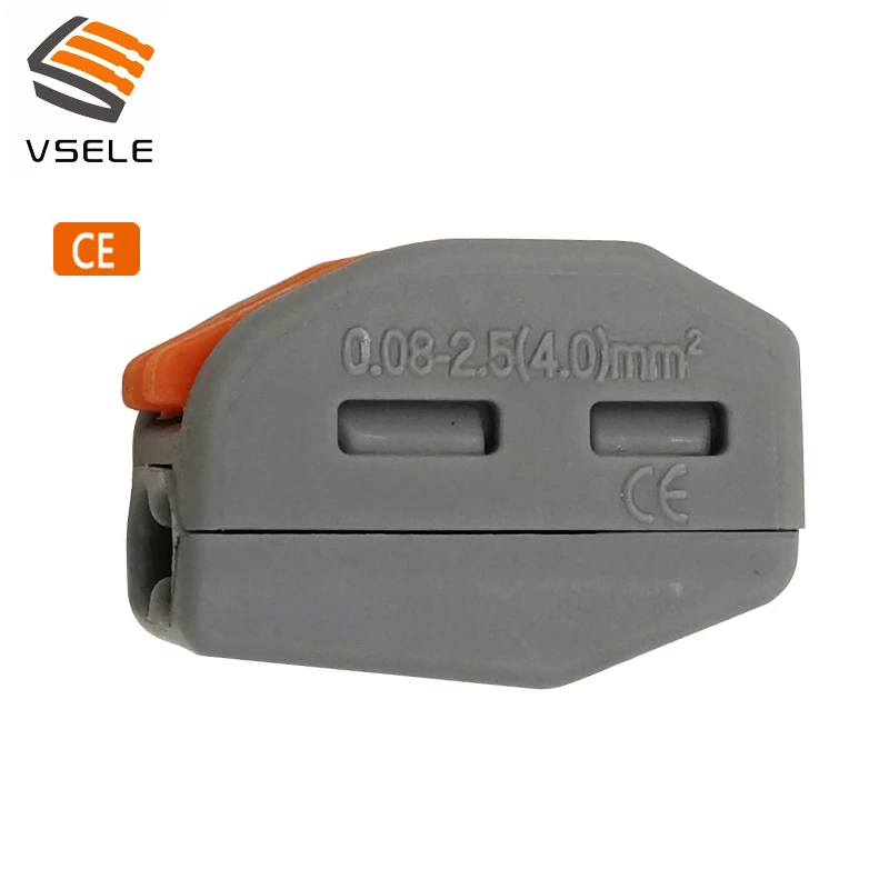 VSELE 30 шт./лот VSE-412-A провода разъемы 2p Тип штекера пружинный зажим 222-412 мини