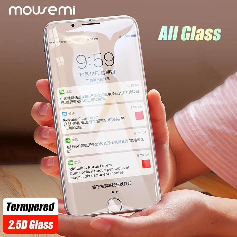 MOUSEMI XS MAX XR для iPhone X Защитное стекло экрана 6 7 6S 5 5S SE 8 Plus экрана|Защитные стёкла и