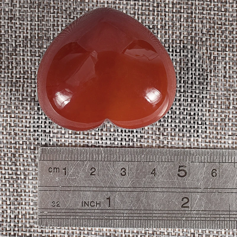 45*40*26 мм натуральный полированный Агат Сердолик хрустальное сердце Бусины и