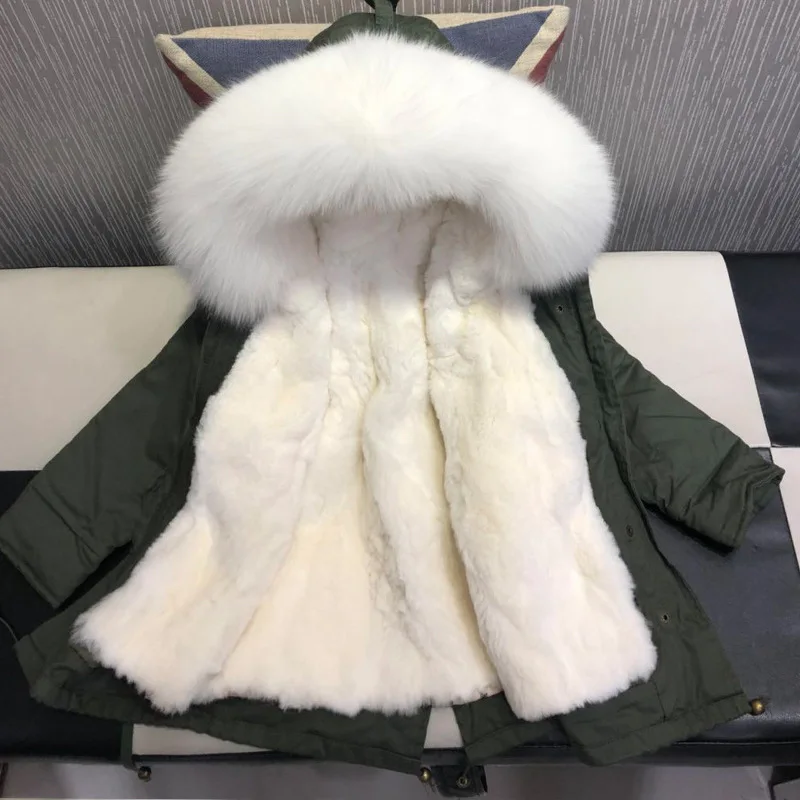 5615 Новое Детское пальто с капюшоном и натуральным мехом для мальчиков ростом 110 180