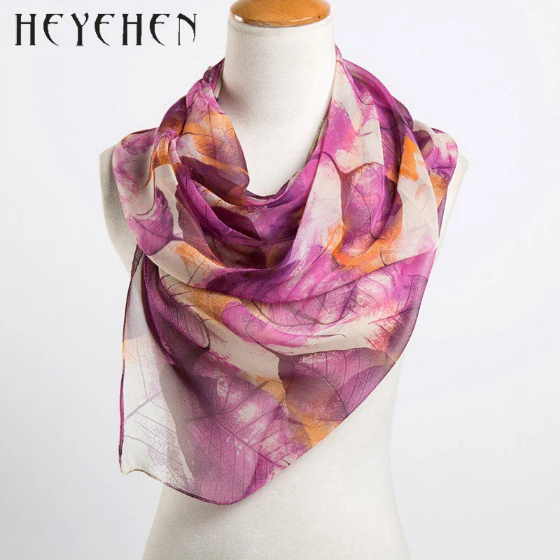 

2017 Fashion Chiffon Georgette Silk Women Foulard Scarf Leaves Bandana Long Hijab Summber Beach Sarong Elegant Shawl HY67