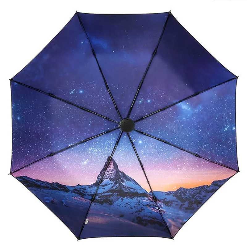 Yesello Sky Painting складной зонтик дождь Женский Карандаш Мини карманный зонтик человек Анти-УФ водонепроницаемый портативный дорожный зонт