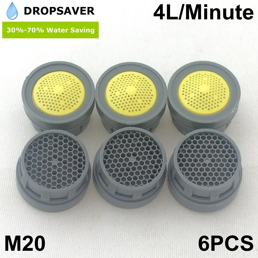 Free Shipping-6pcs M20 Faucet Aerator Core Set-M20-6L Laminar Flow-Suggest Use in Handwash | Обустройство дома