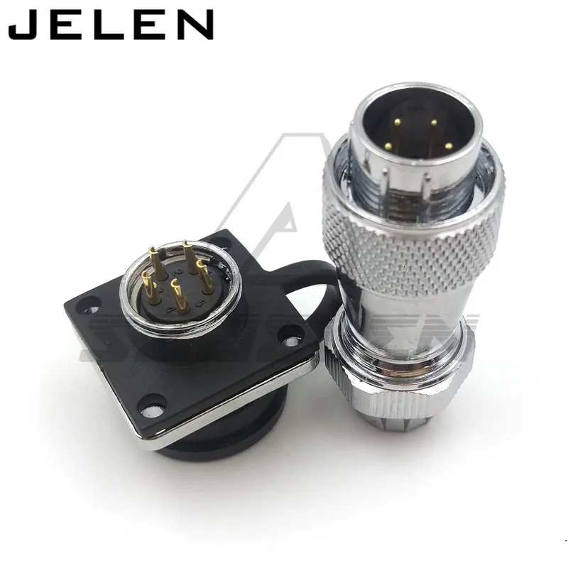 

16mm Waterproof and dustproof connector 5 pin WS16, Industrial Connectors 5 pin plug socket,IP67 IP68,Operating voltage 500V