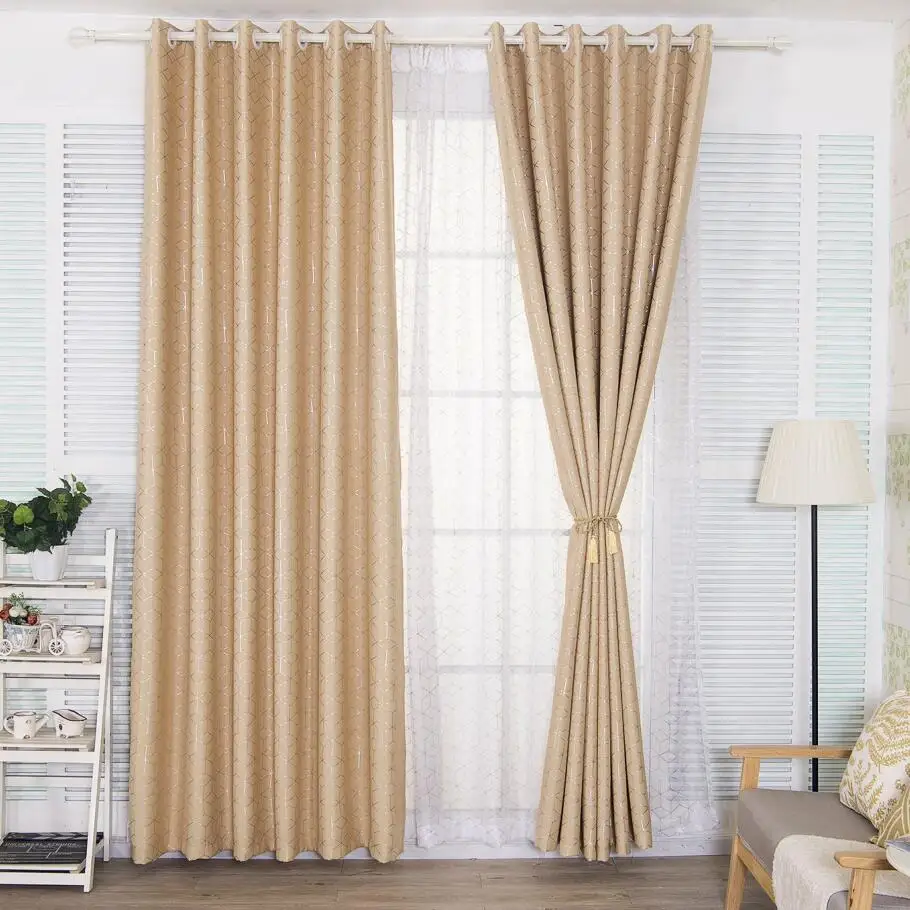 Современные однотонные Клетчатые Занавески на окна плотная шторка в спальню