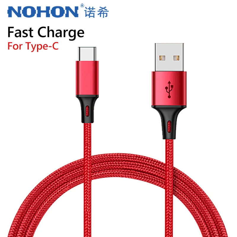 NOHON Тип usb C зарядка кабель синхронизации данных для Xiaomi Mi5 huawei P9 заряд линия для SamSung Gaxaly S8 плюс Примечание 7 заряднеое устройство