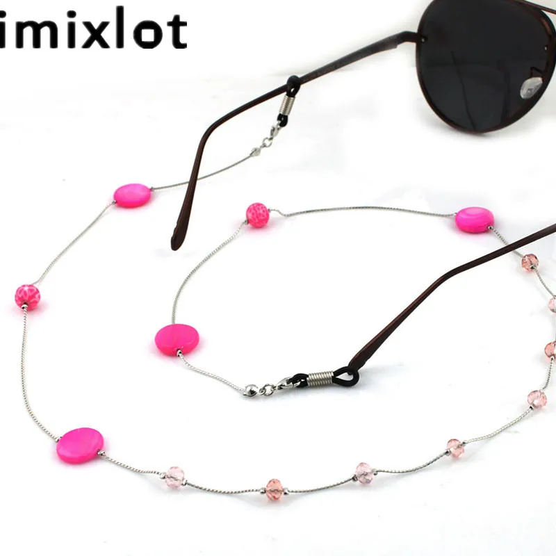 IMIXLOT Для женщин мужские ретро Винтаж бисером спортивные очки с цепочкой рыбной