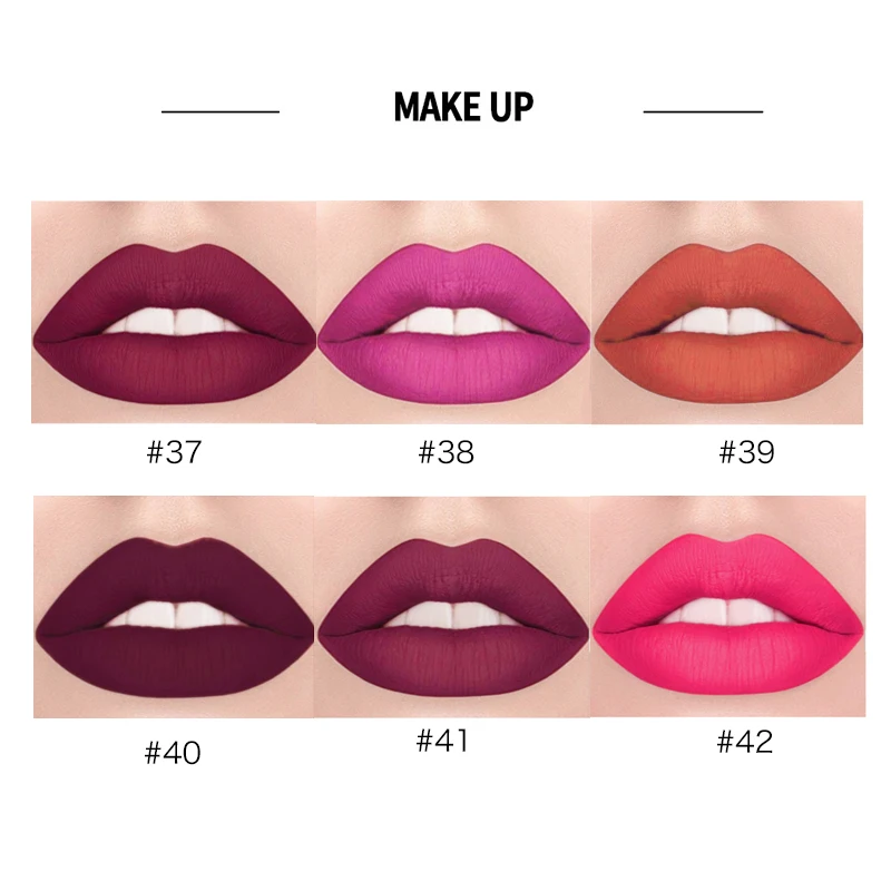 Miss Rose velvet matte lip gloss 12 colors waterproof long lasting dark brown liquid lipstick rose red tint MS0 | Красота и здоровье