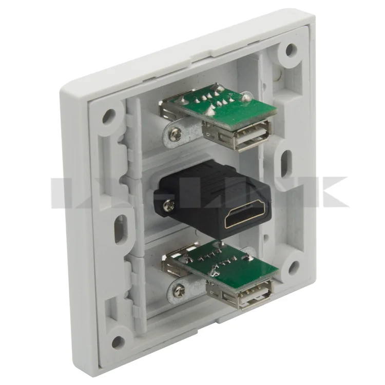HDMI Двойной USB настенный разъем с гнездом на гнездо|usb wall plate|wall platewall usb plate |
