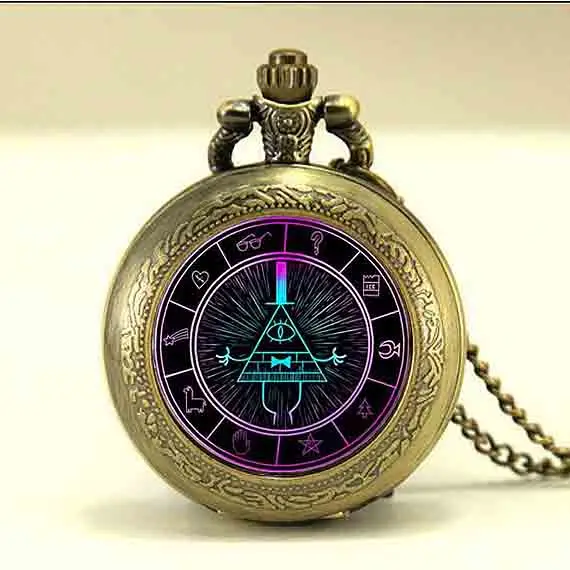 Новые карманные часы с мультяшными загадочными биллами и колесами античное