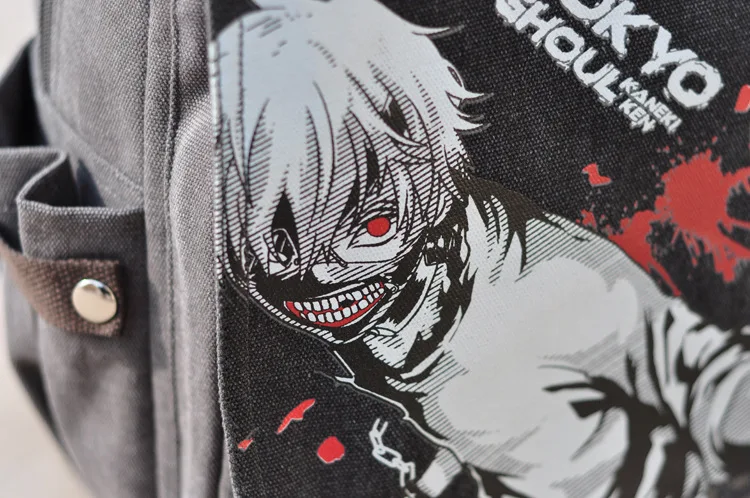 Japanese Anime Tokyo Ghoul Ken Kaneki Printed Canvas Backpack New 2017 Preppy Style Teenagers Bookbags High Capacity | Багаж и сумки