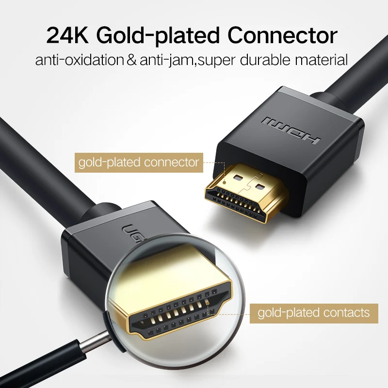 Ugreen Высокое качество 3D 1080P HDMI кабель папа-папа HDMI адаптер с поддержкой Ethernet 4K* 2K Full HD для Apple tv Xbox PS3 XBox
