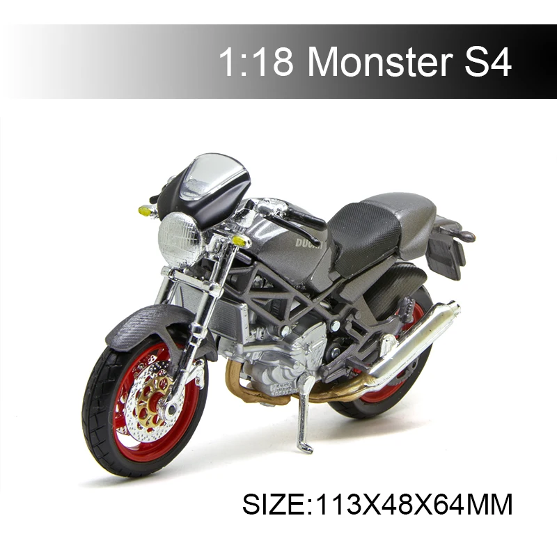 Модели мотоциклов Maisto 1:18 Ducati S4 Литые пластиковые миниатюрные Гоночные Игрушки