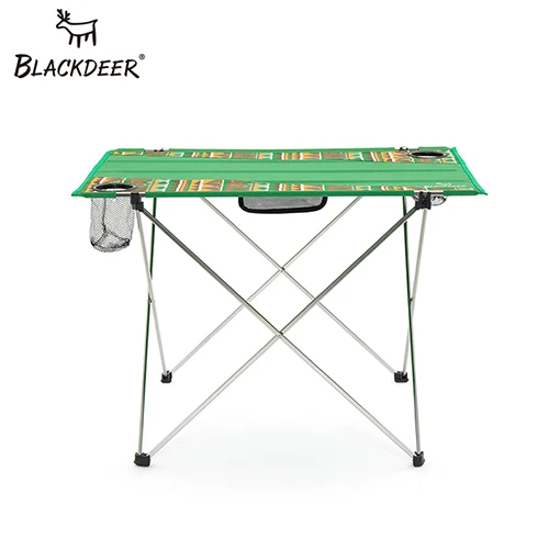 green BLACKDEER туристическое снаряжение, открытый портативный складной стол для рыбалки, путешествия, пикника, алюминиевый сплав, Сверхлегкий, 1,15 кг - Цвет: green