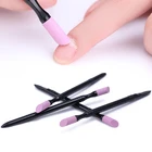 1 шт., двухсторонняя кварцевая ручка для удаления кутикулы для ногтей, моющаяся омертвевшая кожа, толкатель, триммер, инструмент для дизайна ногтей