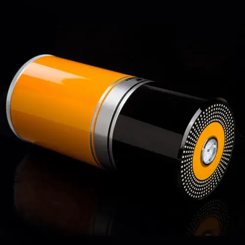 COHIBA Желтый и Черный цилиндрические сигары увлажняющий 7 Tube хьюмидор jar w/гигрометр